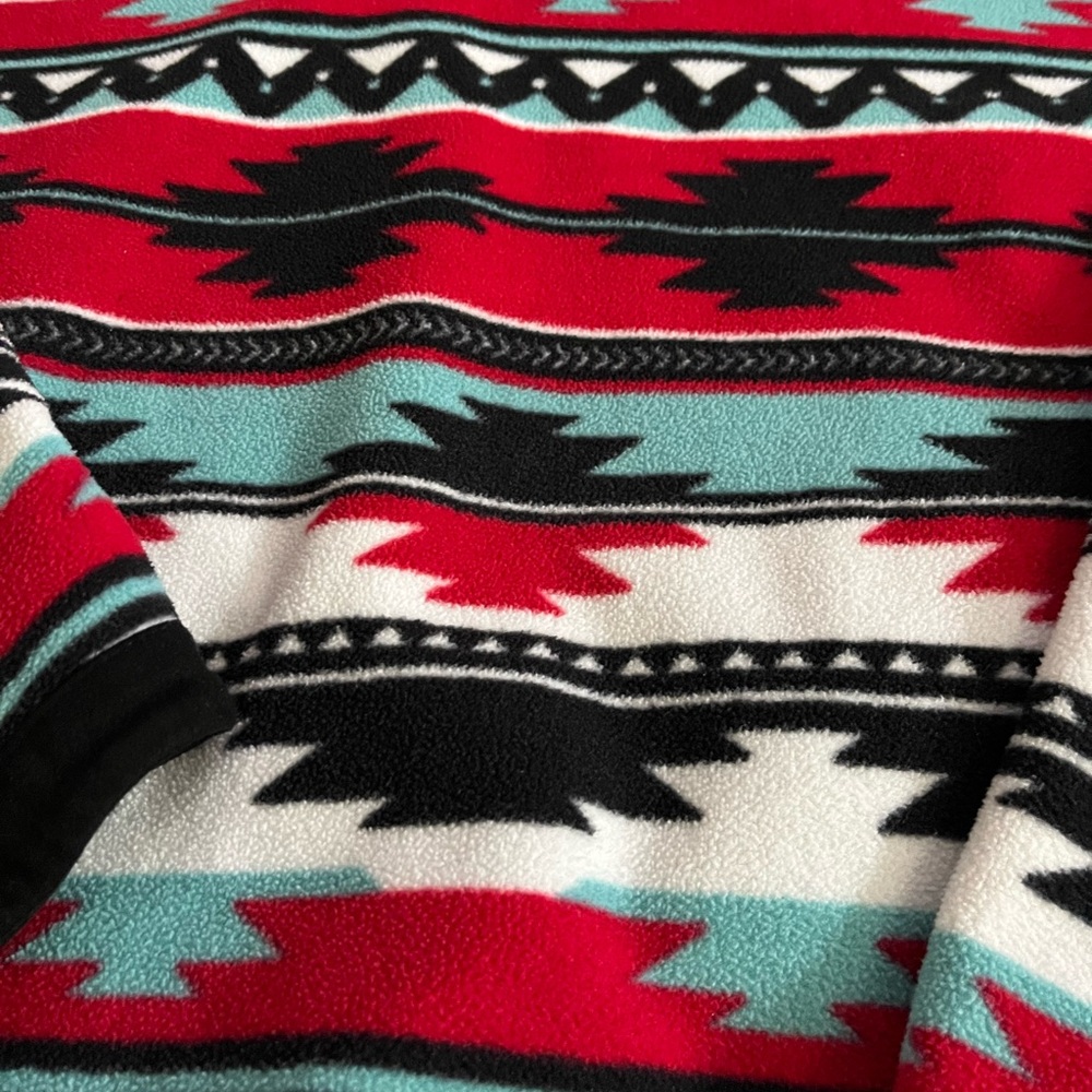 Outback Trading Company Quarter-Zip Aztec Patterned Fleece Pullover XL - Picture 6 of 8